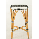 J-LINE KRUK ROTAN ZWART/WIT GROOT