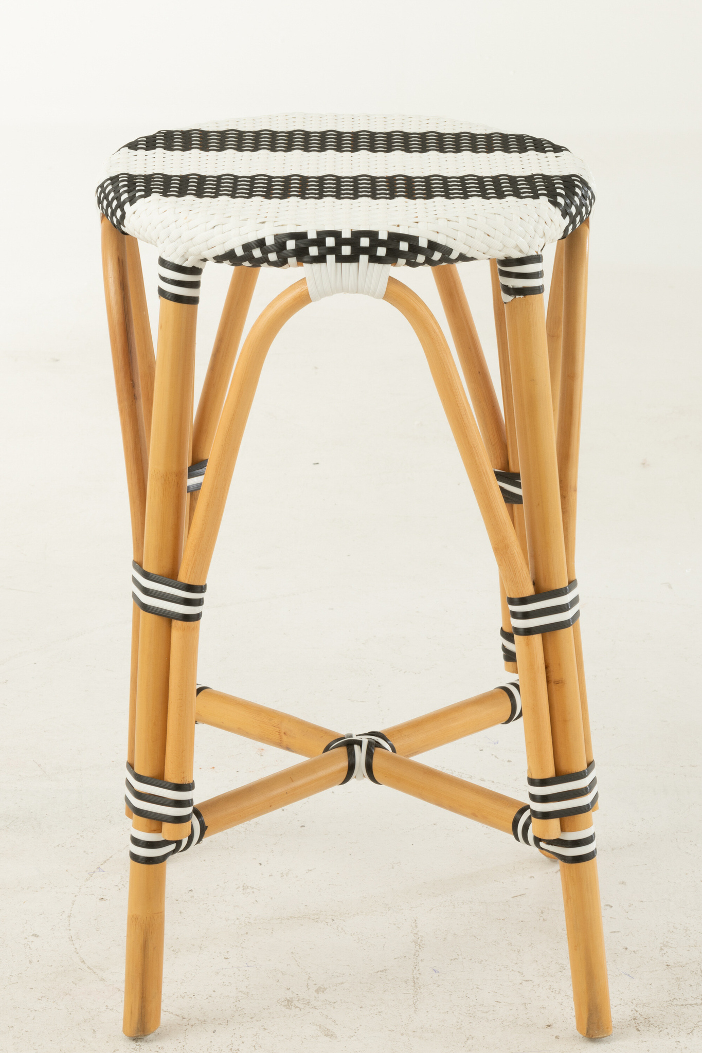 J-LINE KRUK ROTAN ZWART/WIT GROOT