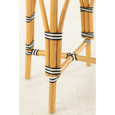 J-LINE KRUK ROTAN ZWART/WIT GROOT