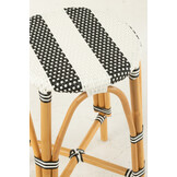 J-LINE KRUK ROTAN ZWART/WIT GROOT