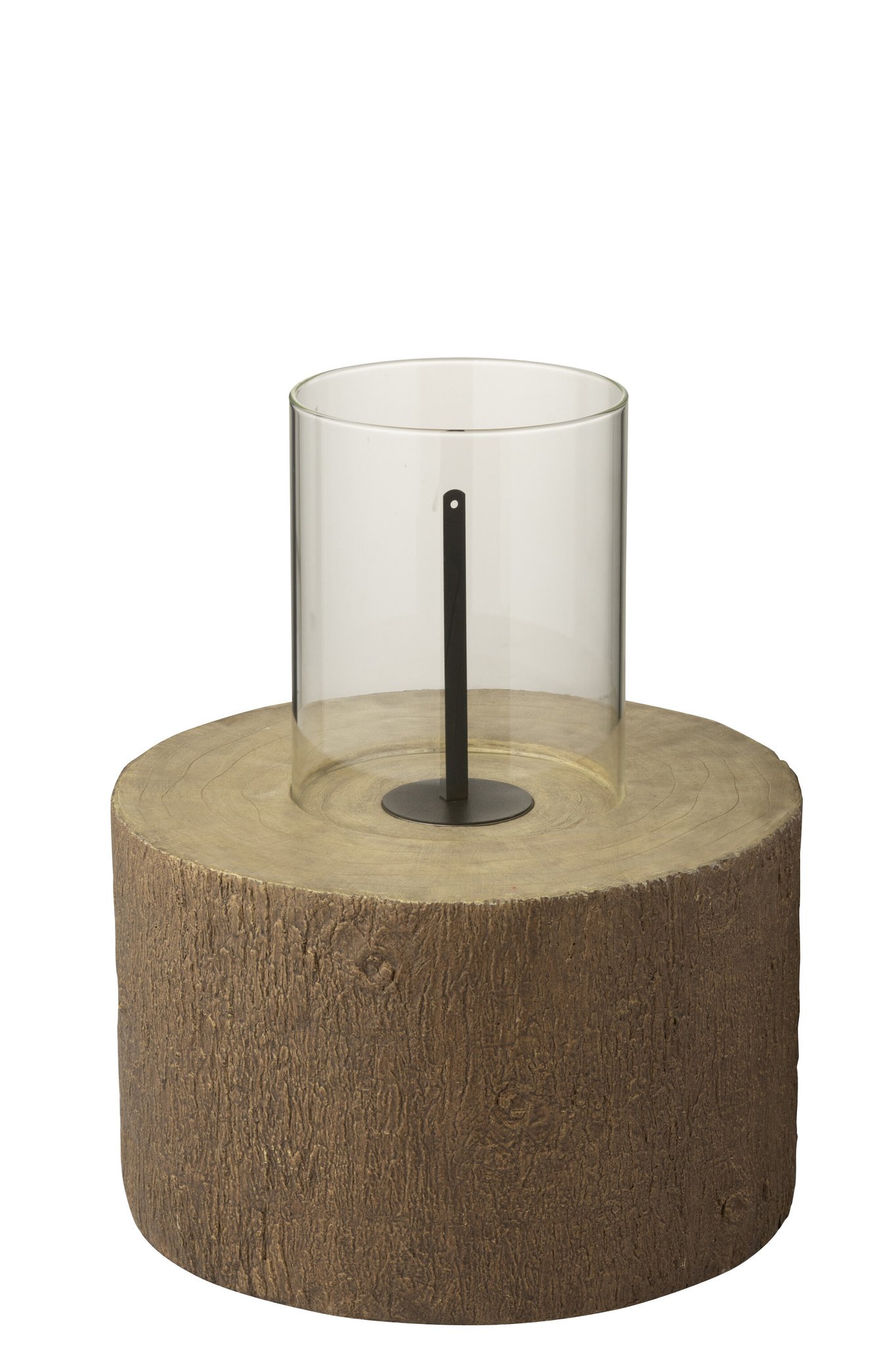 J-LINE VUURKORF RONDE KOFFER MAGNESIUM BRUIN GROOT