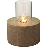 J-LINE VUURKORF RONDE KOFFER MAGNESIUM BRUIN GROOT