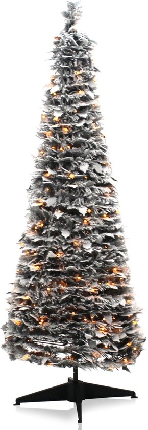 POP-UP KERSTBOOM 150 CM BESNEEUWD MET 200 LEDS
