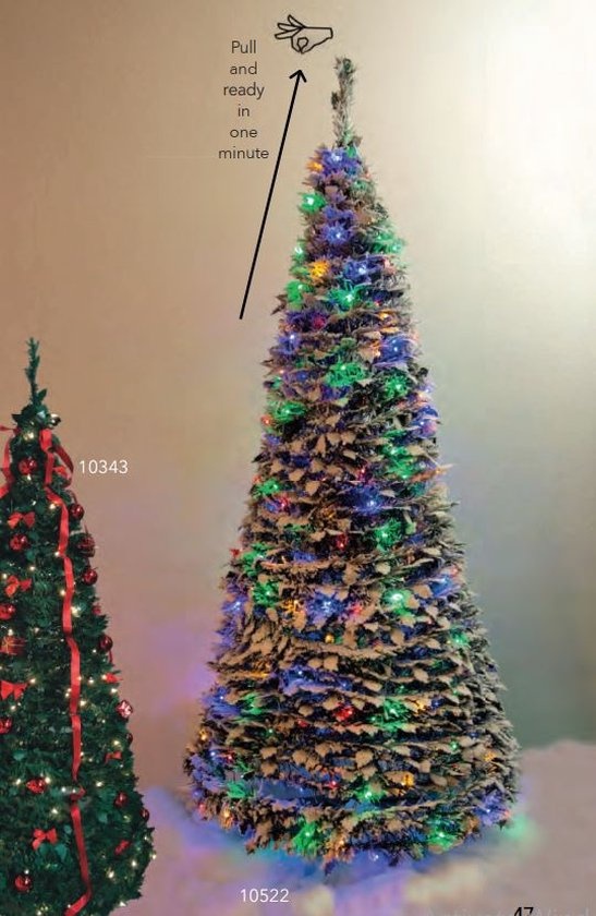 POP-UP KERSTBOOM GROEN 90 CM MET 100 LEDS MULTICOLOUR/WARM-WIT