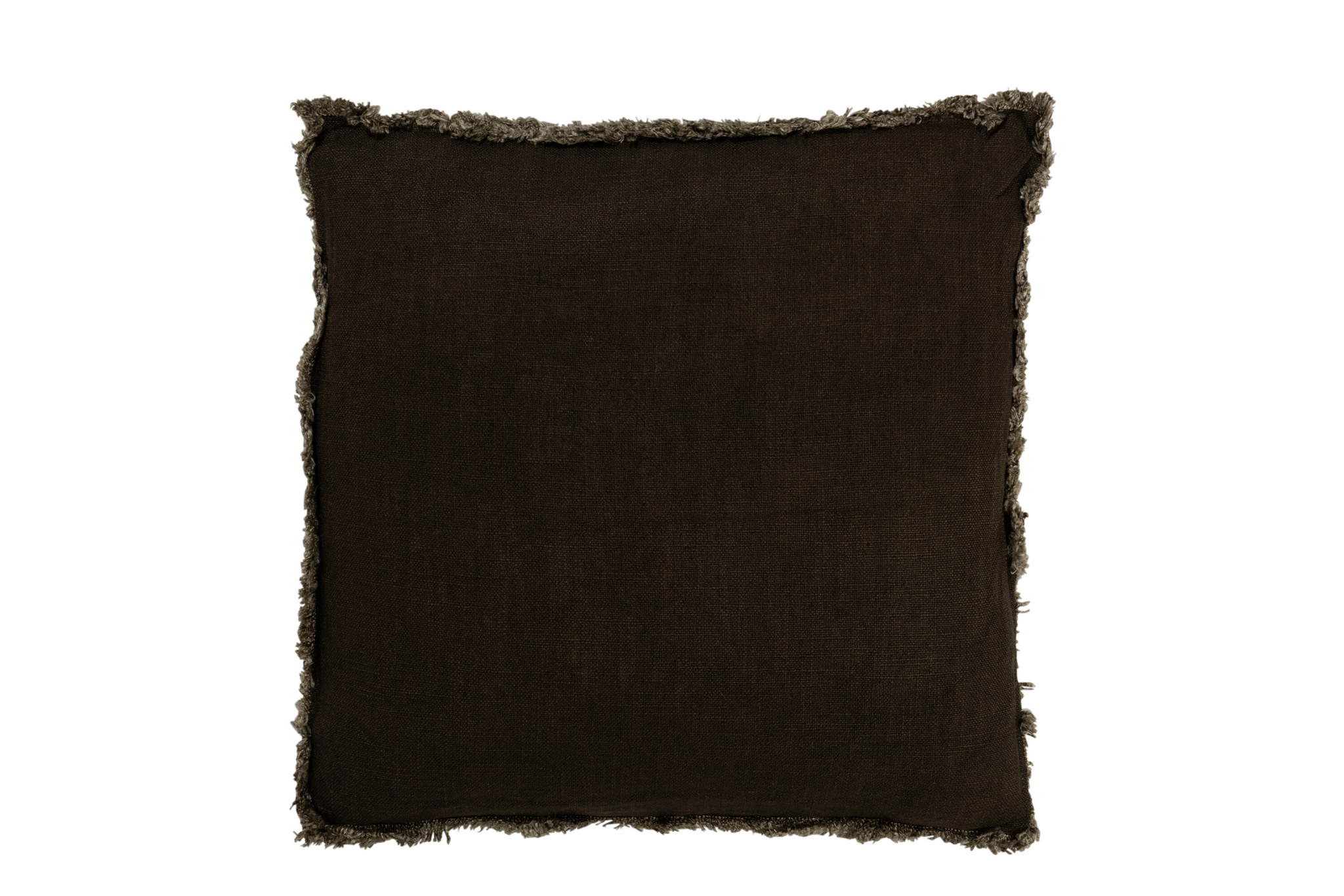 J-LINE KUSSEN FRANJE VIERKANT KATOEN GROEN