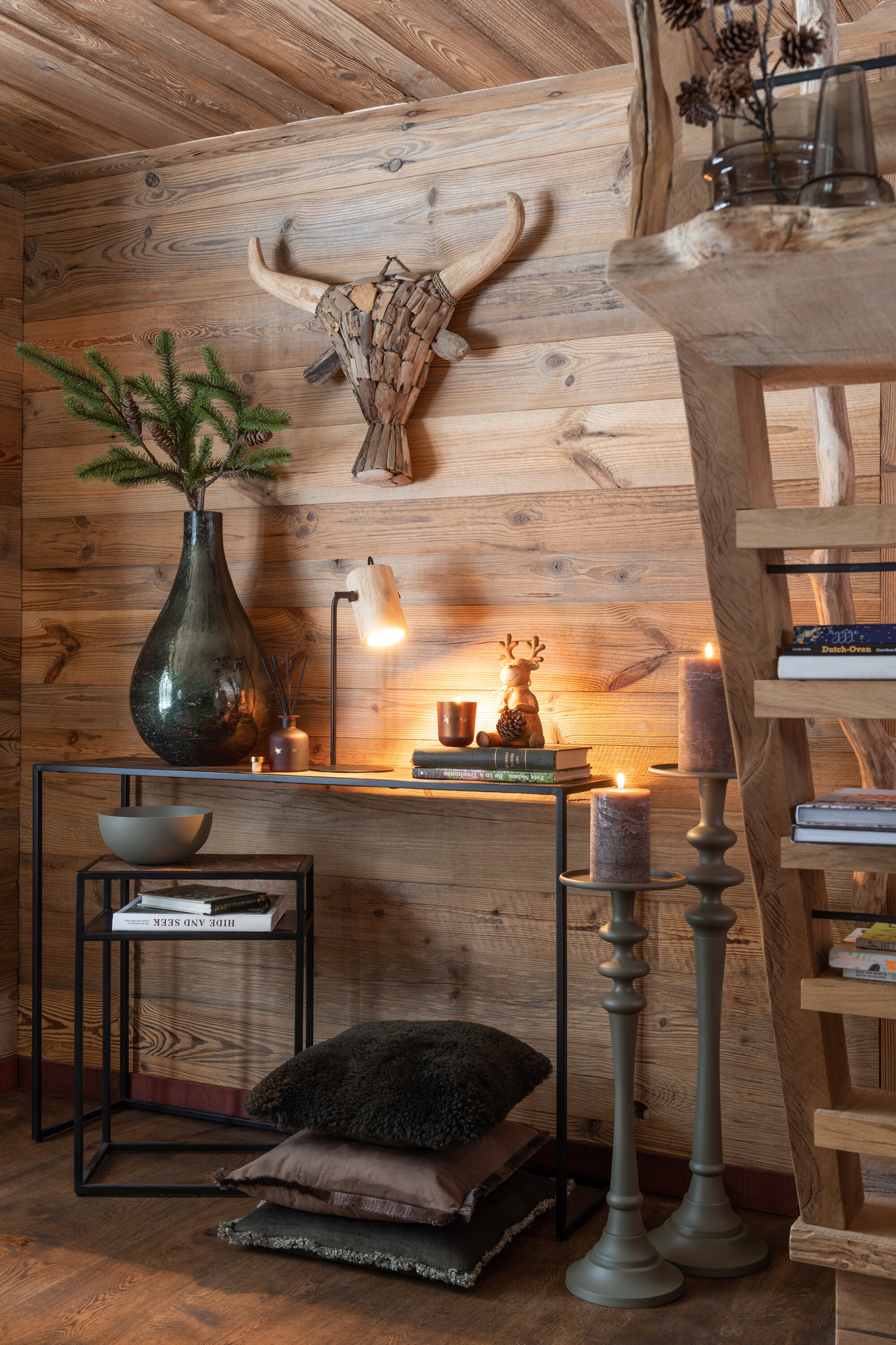 J-LINE KUSSEN FRANJE VIERKANT KATOEN GROEN