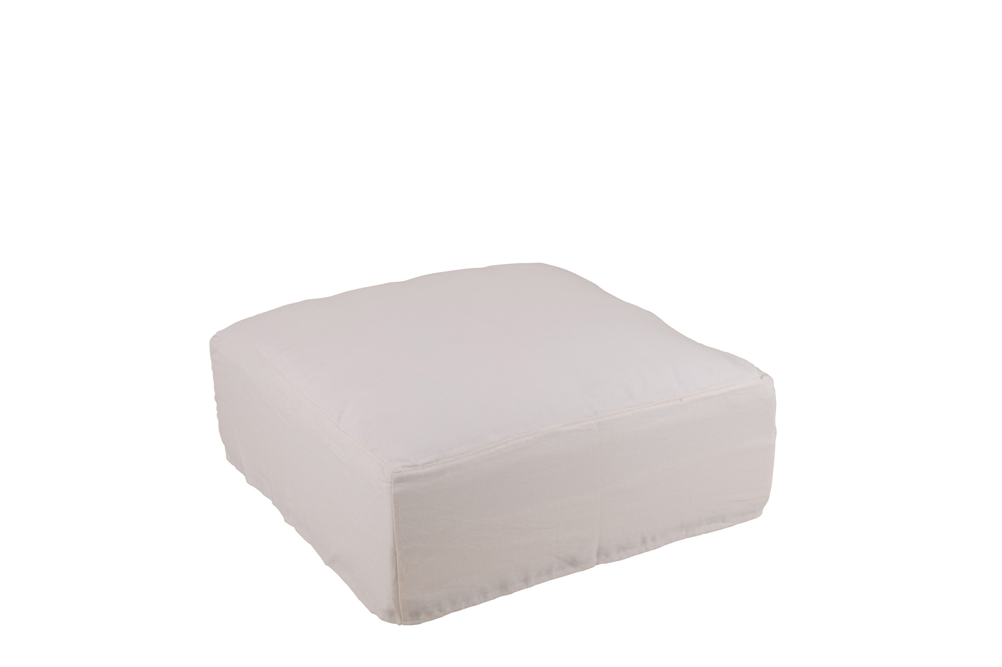 J-LINE HOES VOOR POOF MONACO LINNEN MARSHMALLOW WIT