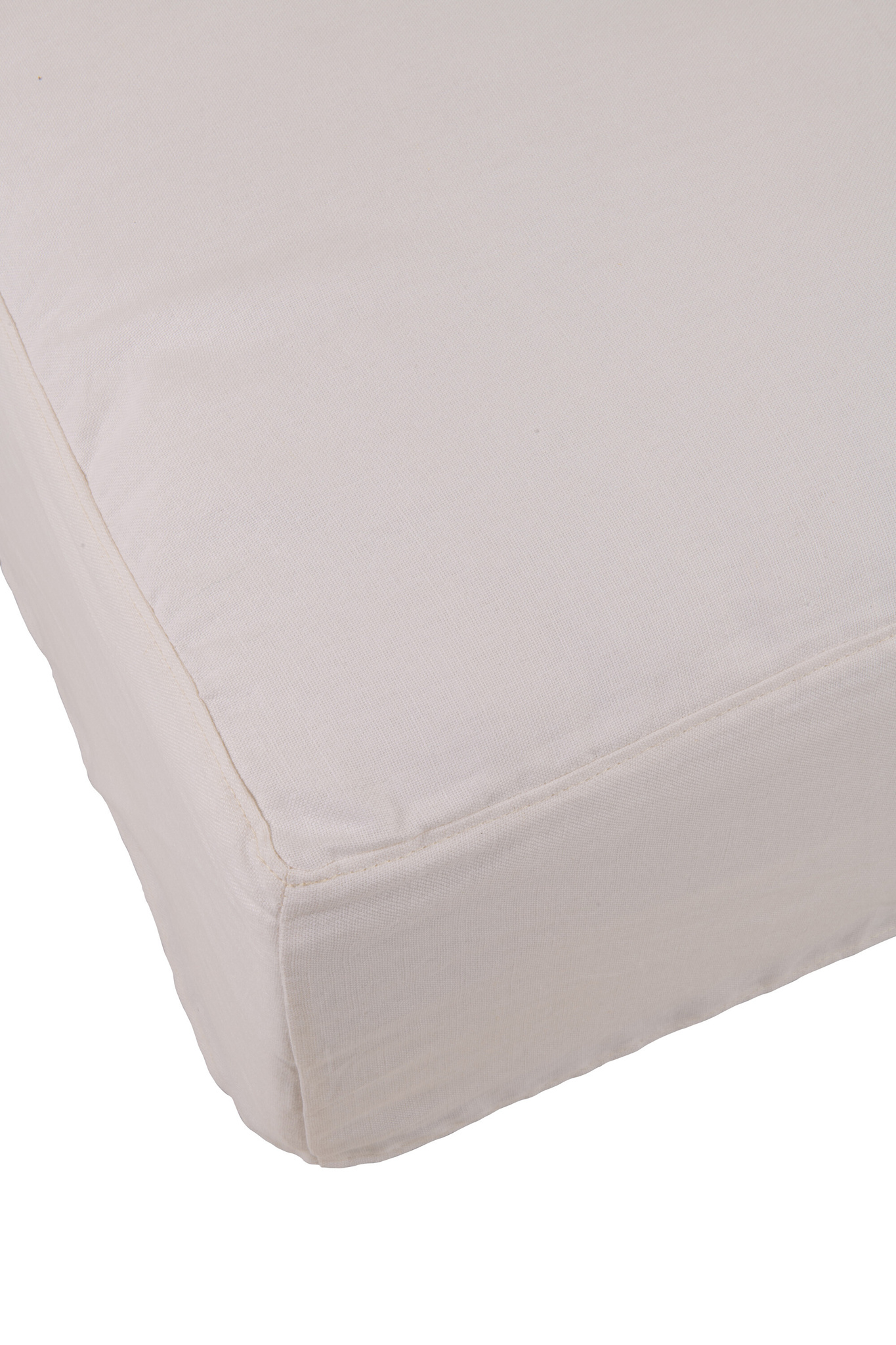 J-LINE HOES VOOR POOF MONACO LINNEN MARSHMALLOW WIT