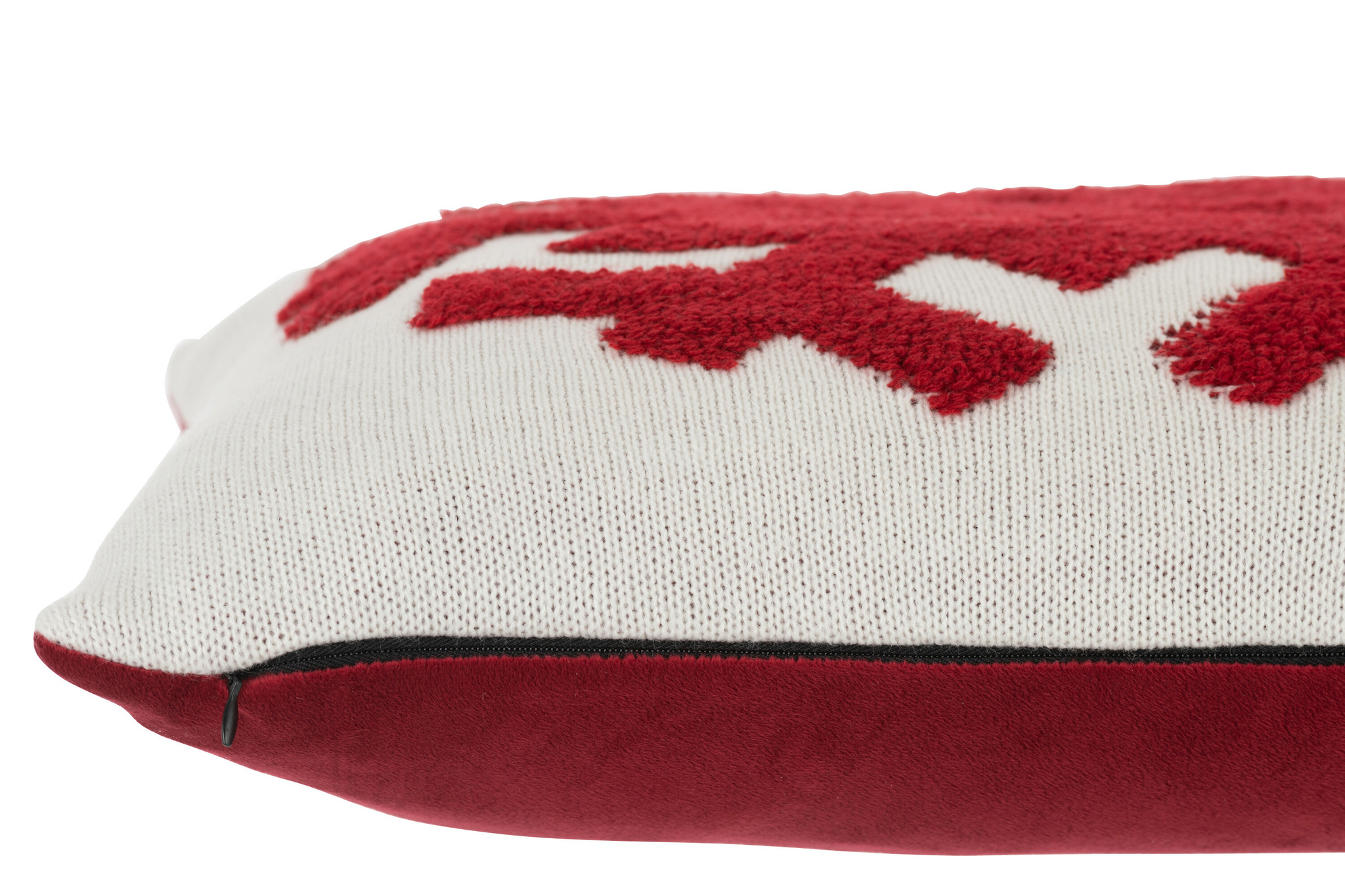 J-LINE KUSSEN ICICLE ACRYL/POLYESTER ROOD/WIT