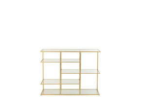 J-LINE CONSOLE IJZER/GLAS GOUDKLEURIG