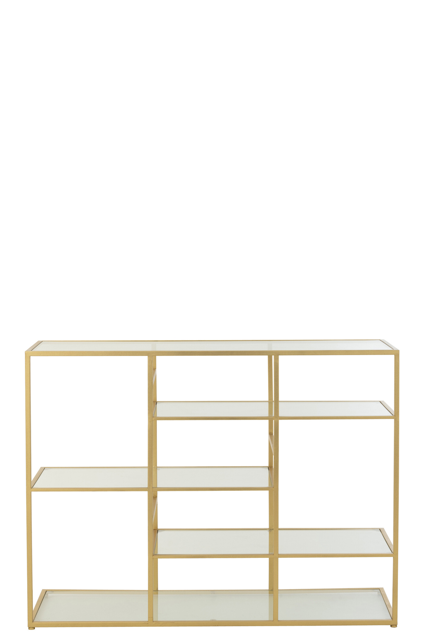 J-LINE CONSOLE IJZER/GLAS GOUDKLEURIG