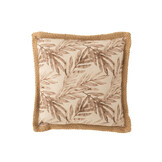 J-LINE KUSSENBLAD POLYESTER BEIGE/PAARS 49X49