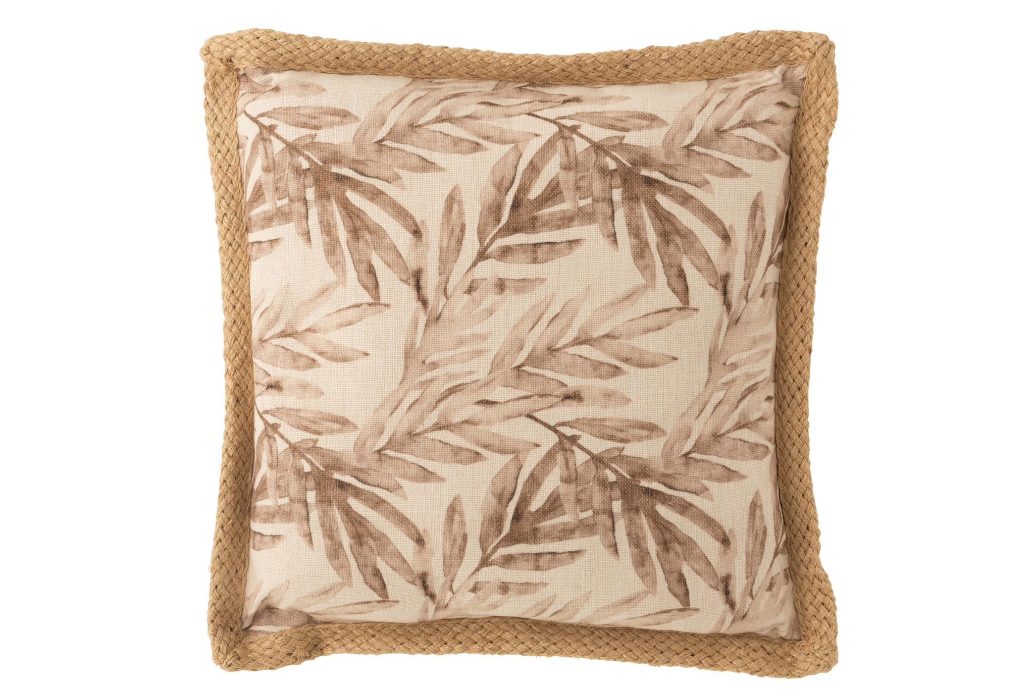 J-LINE KUSSENBLAD POLYESTER BEIGE/PAARS 49X49