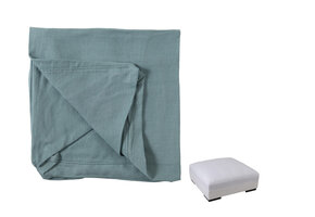 J-LINE HOES VOOR POOF MONACO LINNEN JEANS BLAUW