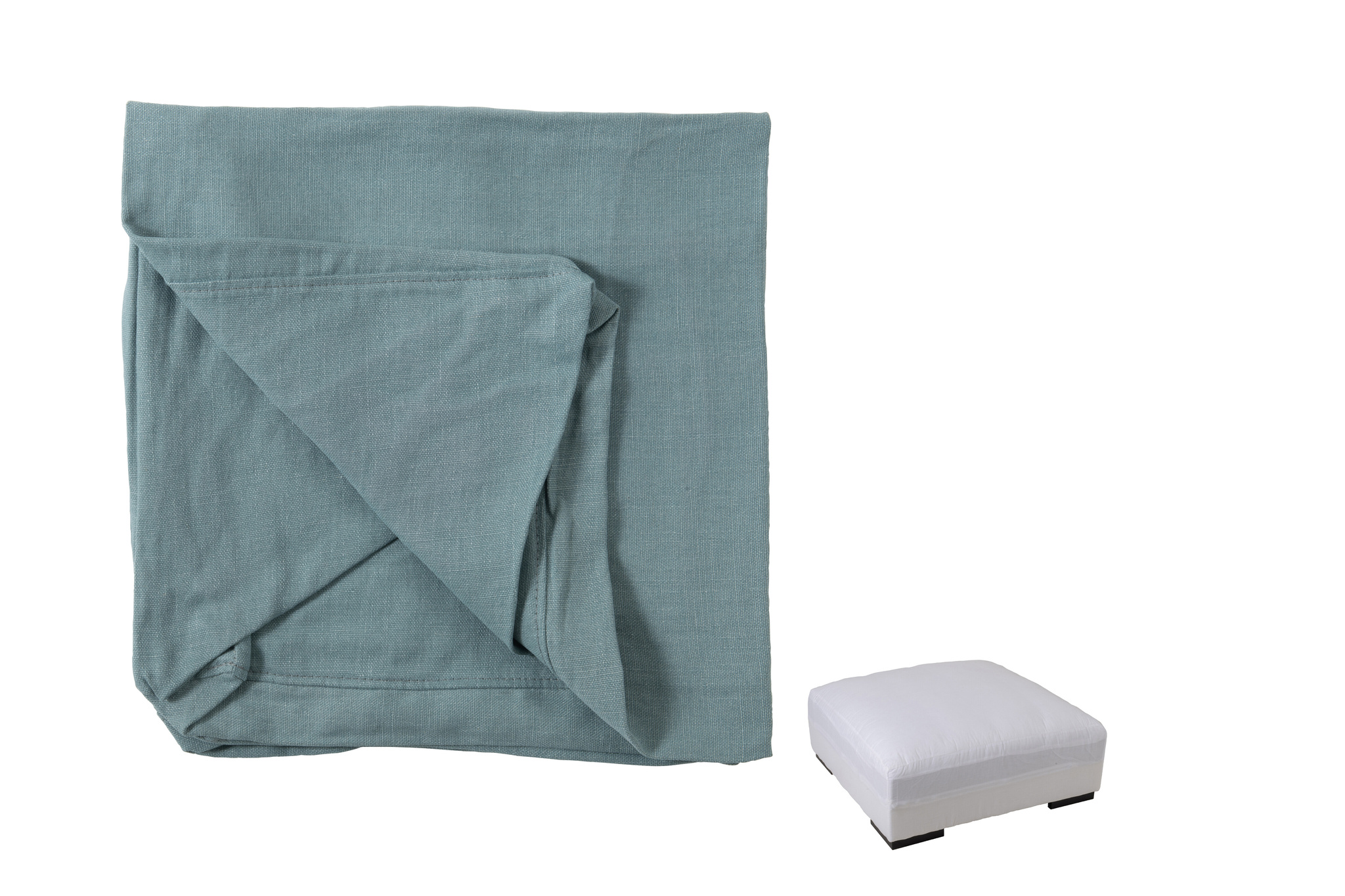 J-LINE HOES VOOR POOF MONACO LINNEN JEANS BLAUW