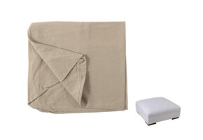 Hoes voor Poef Monaco Linnen Natuurlijk