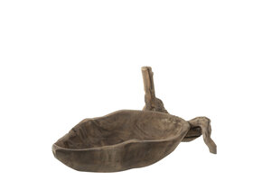 J-LINE DECORATIE SCHAAL HOUT NATUURLIJK