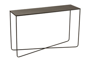 J-LINE CONSOLE RECHTHOEKIG KRUISFRAME METAAL ZWART