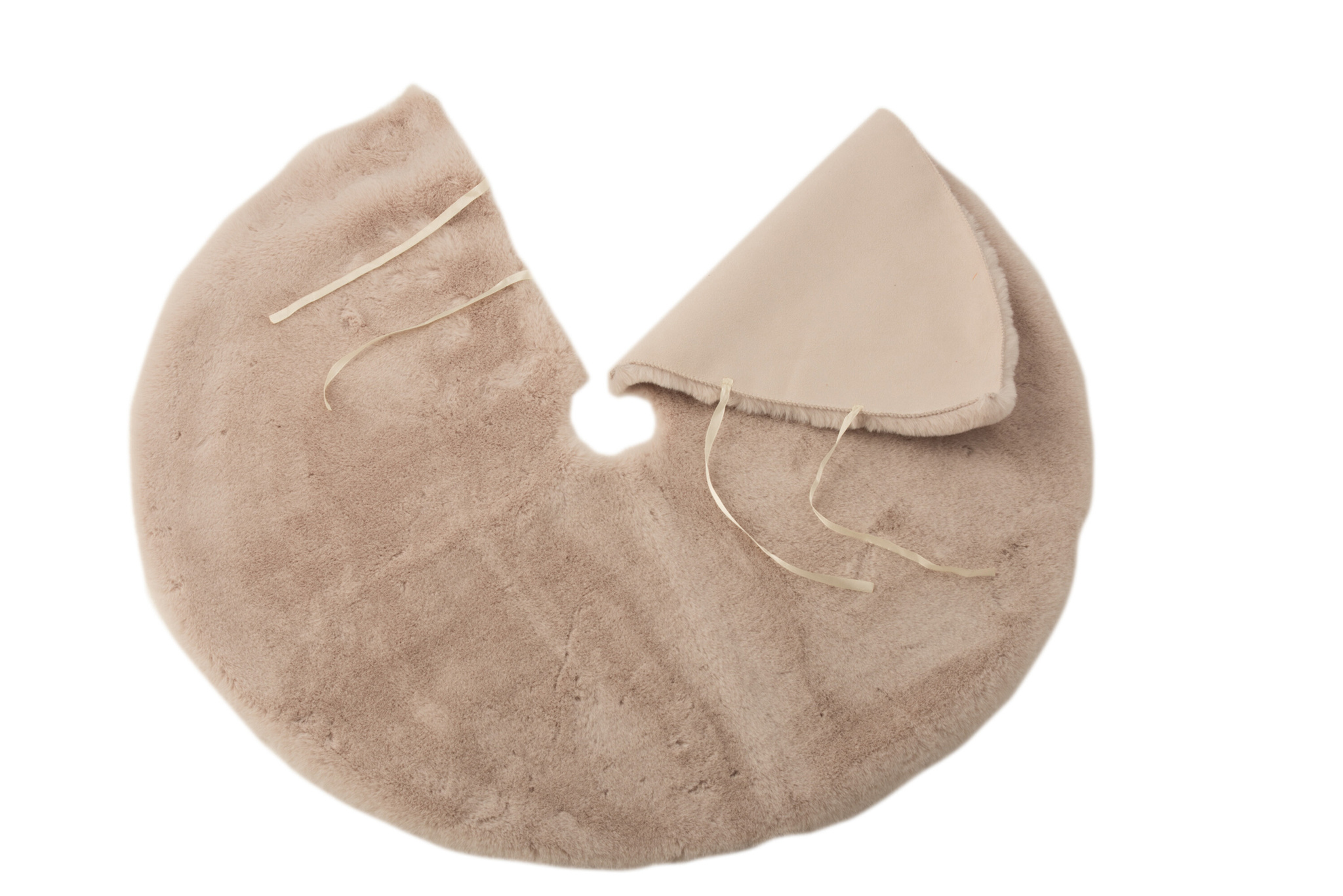 J-LINE KERSTBOOMROK ROND POLYESTER BEIGE