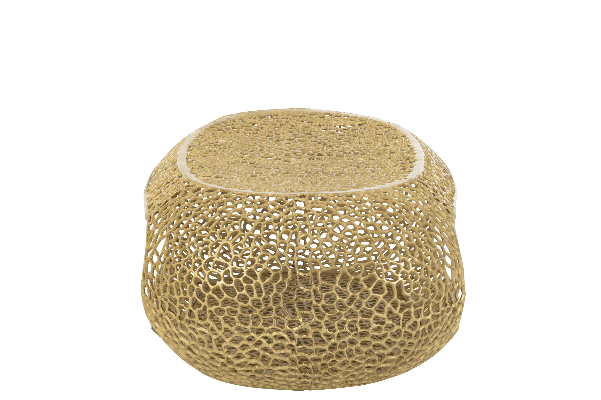 J-LINE SALONTAFEL OVAAL ALUMINIUM GOUDKLEURIG GROOT