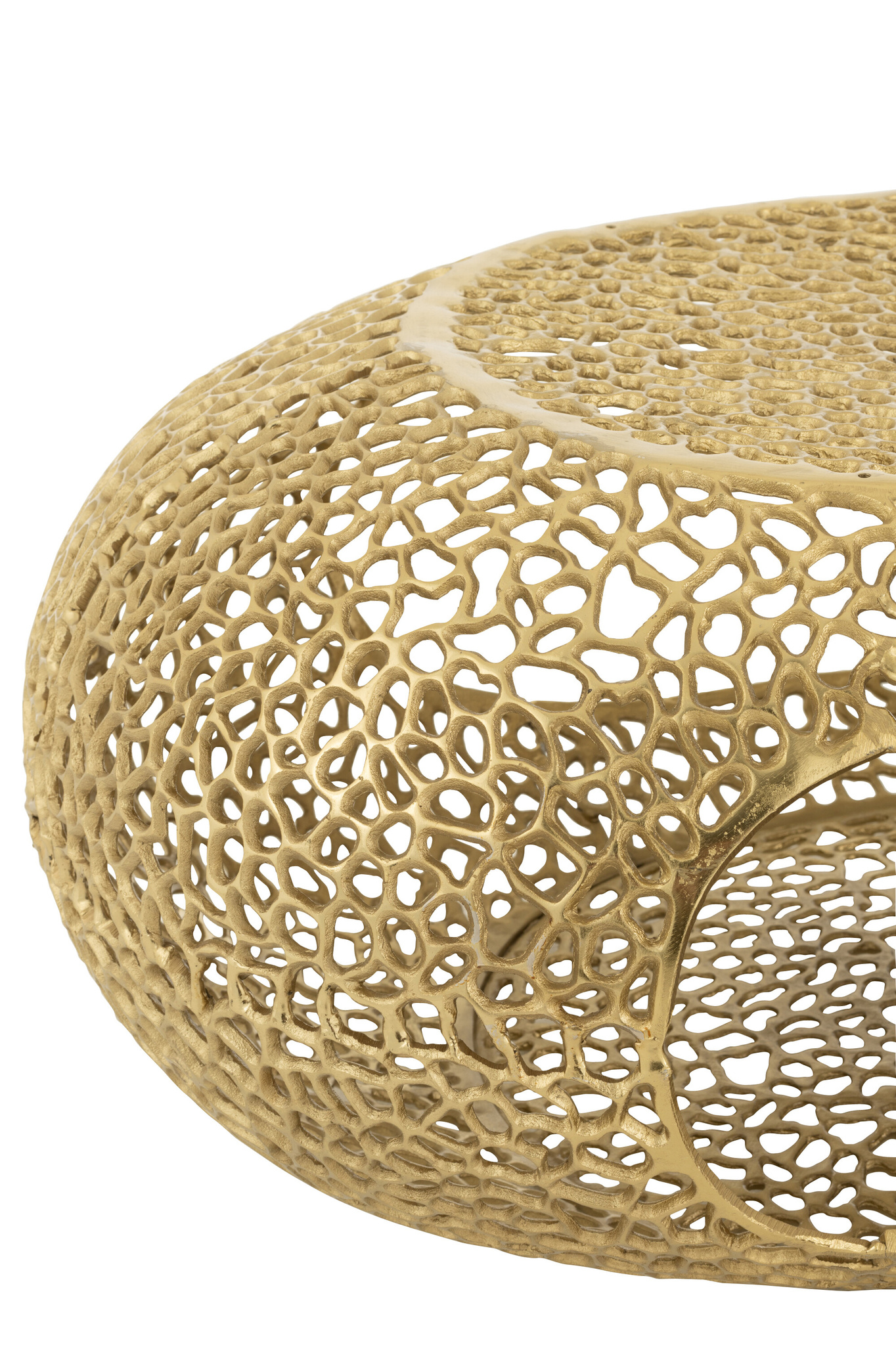 J-LINE SALONTAFEL OVAAL ALUMINIUM GOUDKLEURIG GROOT