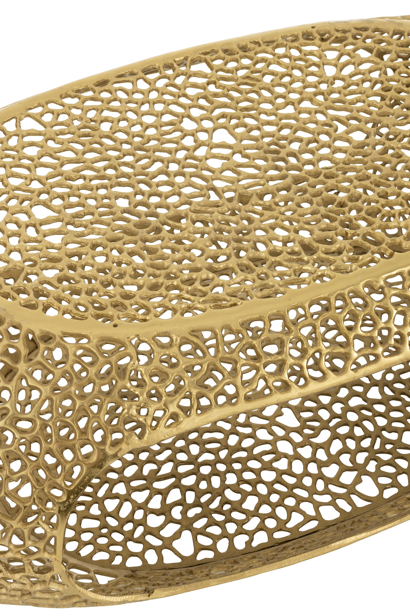 J-LINE SALONTAFEL OVAAL ALUMINIUM GOUDKLEURIG GROOT