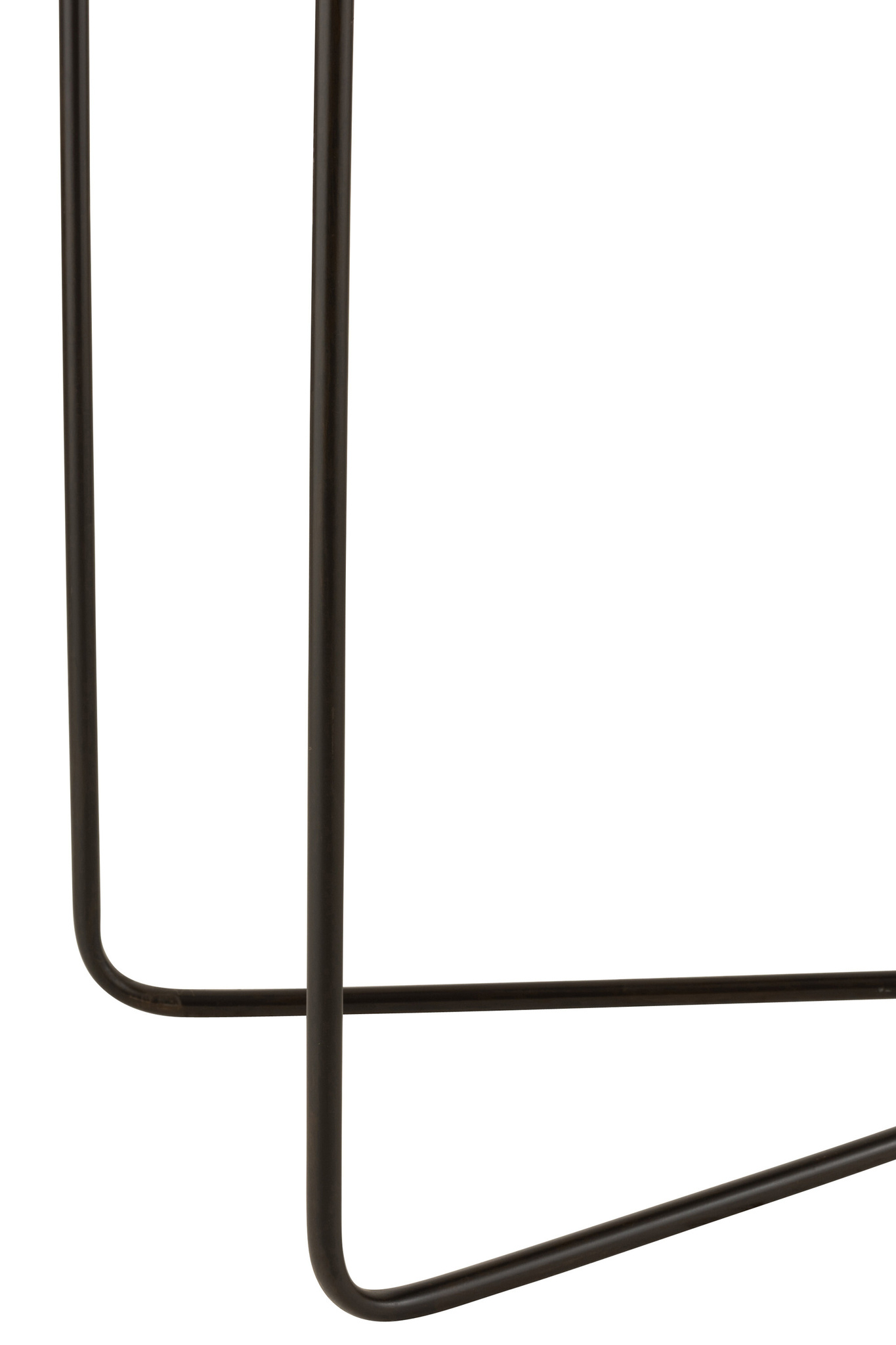 J-LINE CONSOLE RECHTHOEKIG KRUISFRAME METAAL ZWART