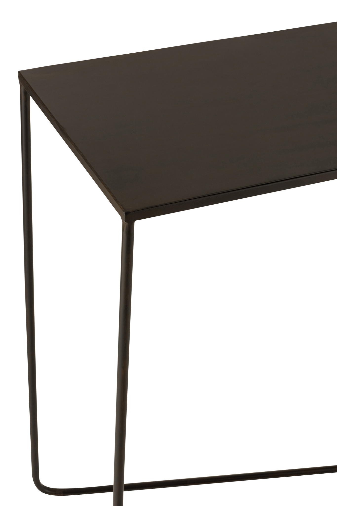 J-LINE CONSOLE RECHTHOEKIG KRUISFRAME METAAL ZWART