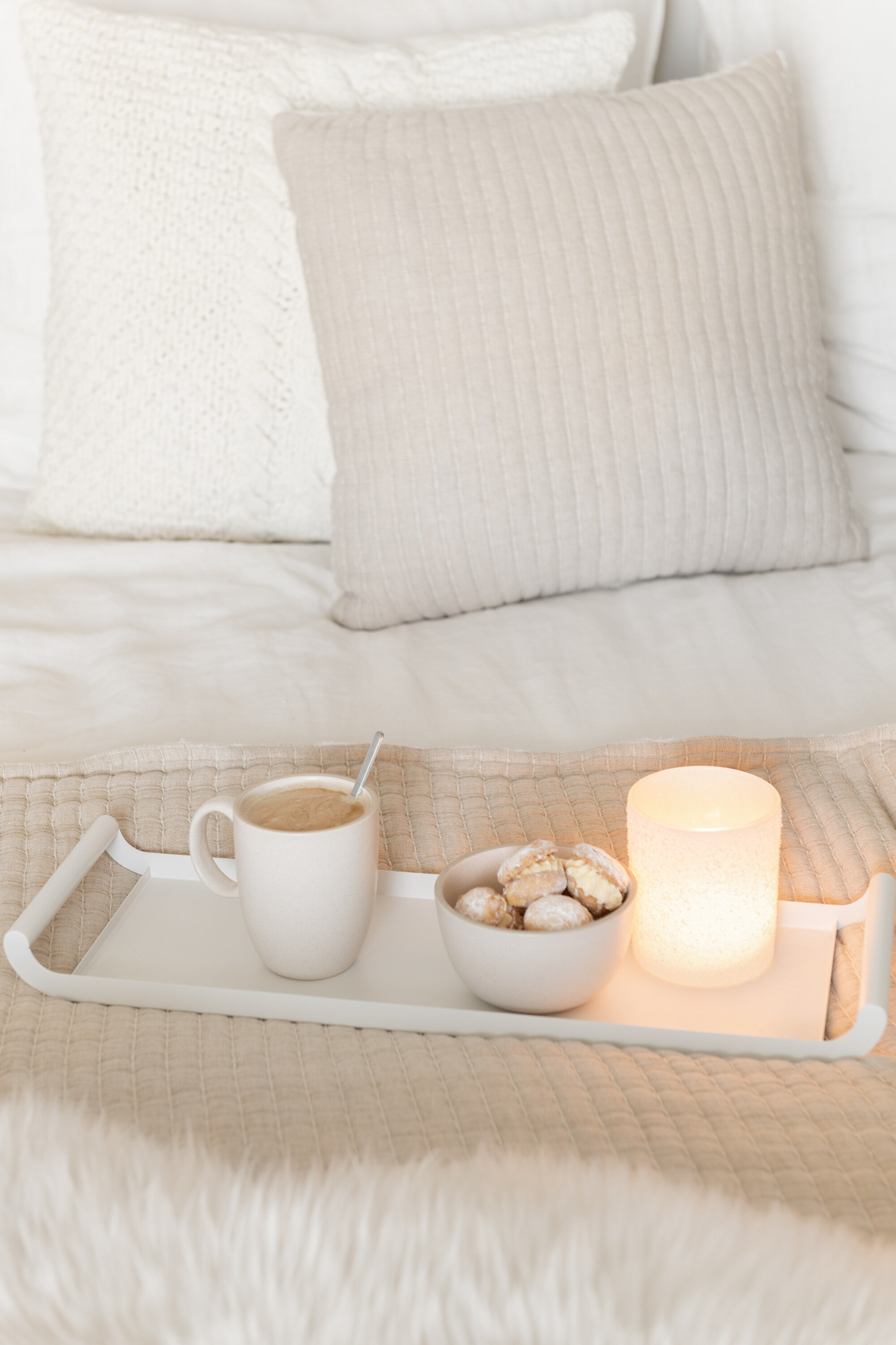 J-LINE SET VAN 2 DIENBLADEN RECHTHOEKIG METAAL WIT