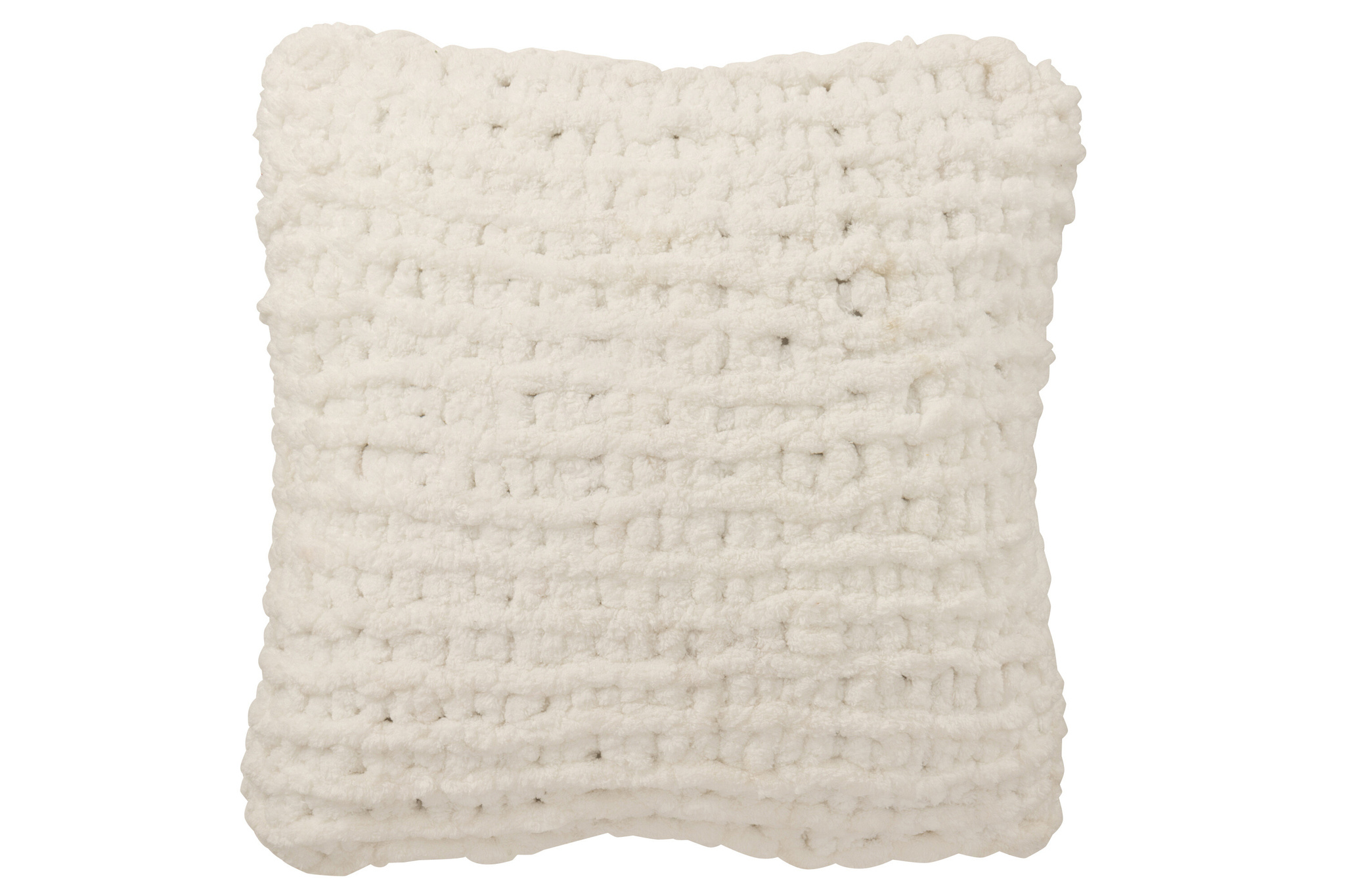 J-LINE KUSSEN GEBREID POLYESTER WIT/DONKERGROEN