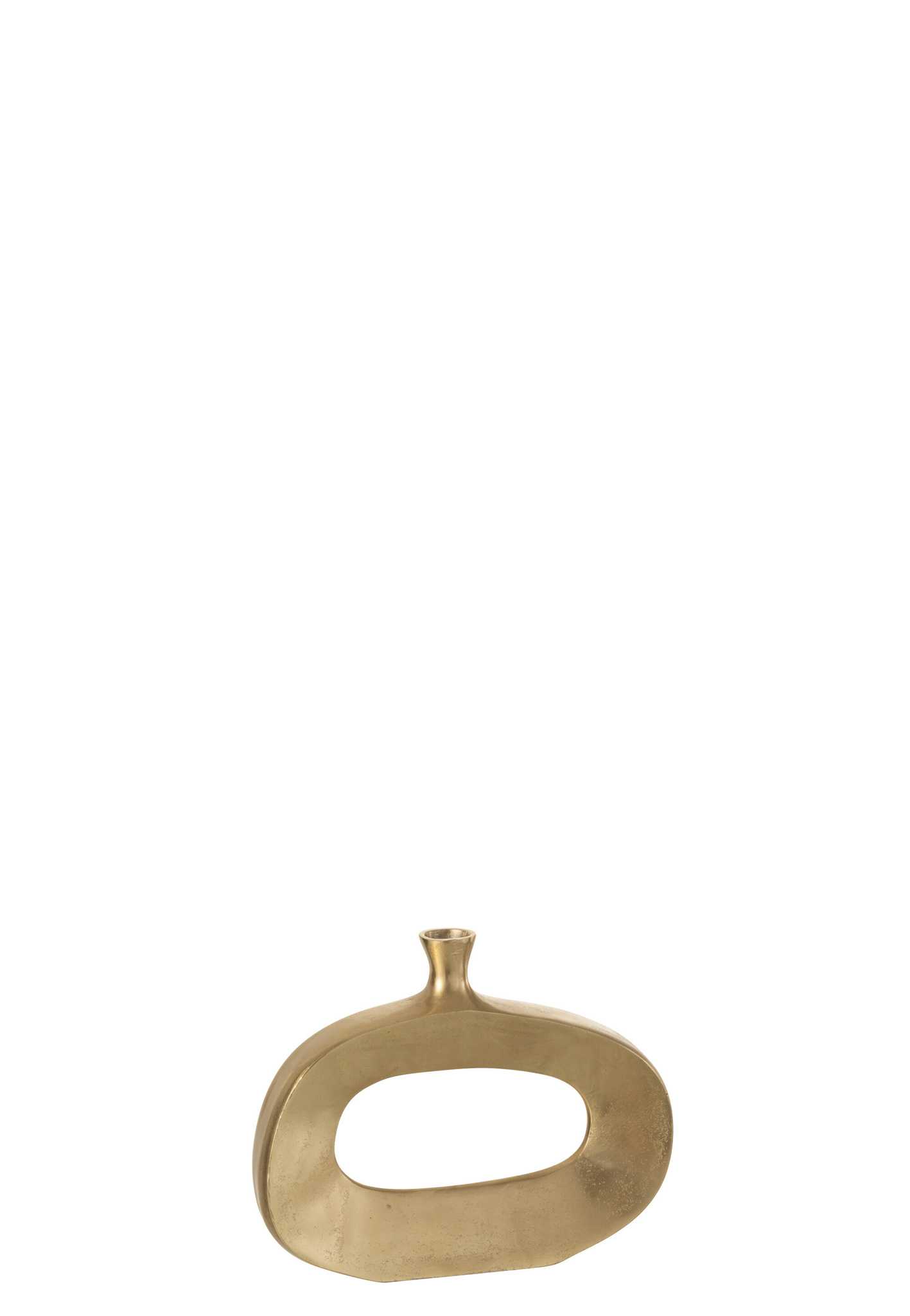 J-LINE VAAS OVAAL ALUMINIUM GOUD KLEIN