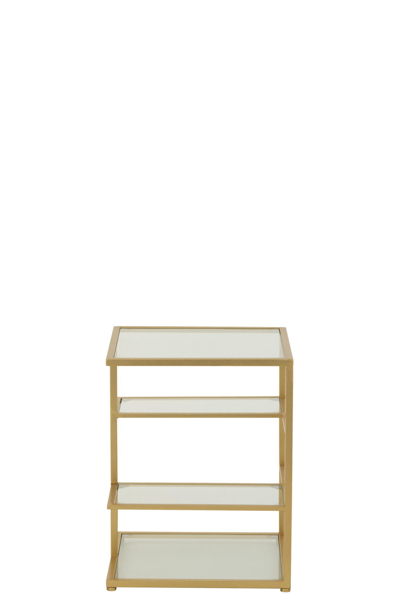 J-LINE BIJZETTAFEL IJZER/GLAS GOUDKLEURIG