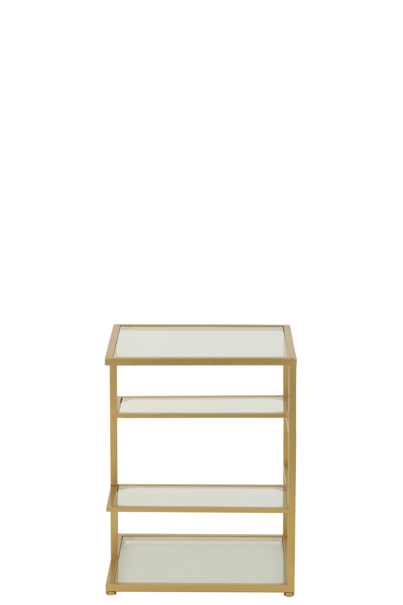 J-LINE BIJZETTAFEL IJZER/GLAS GOUDKLEURIG