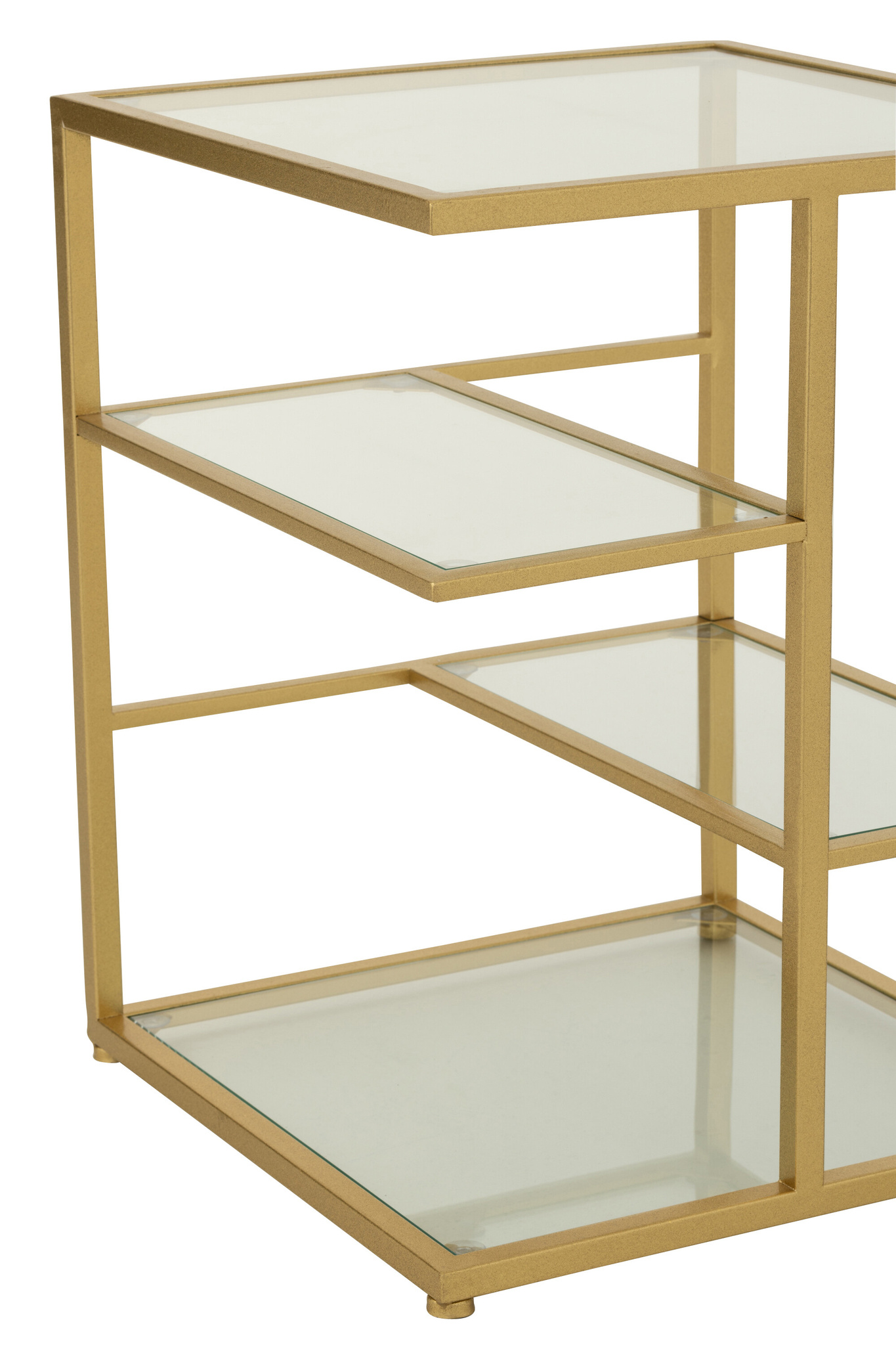 J-LINE BIJZETTAFEL IJZER/GLAS GOUDKLEURIG