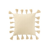 J-LINE KUSSEN GEWEVEN KWASTJES KATOEN BEIGE