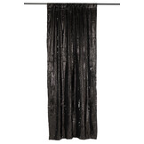 J-LINE GORDIJN OMKEERBARE PAILLETTEN ZWART/ZILVER