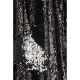 J-LINE GORDIJN OMKEERBARE PAILLETTEN ZWART/ZILVER