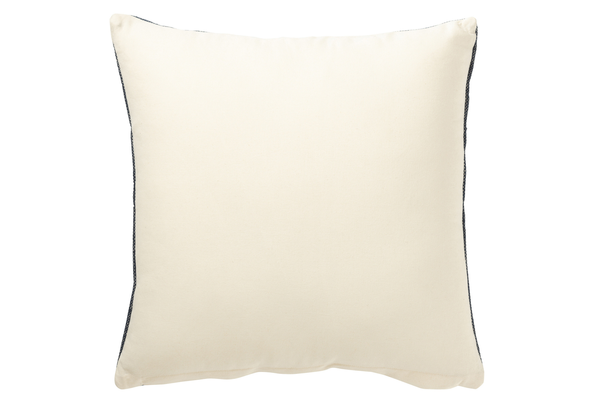 J-LINE KUSSEN VIERKANT ETNISCHE PATRONEN KATOEN DONKERBLAUW/WIT