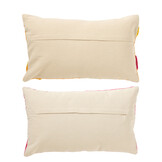 J-LINE KUSSEN RECHTHOEKIG BORDUURWERK BLOEM KATOENMIX ASSORTIMENT VAN 2