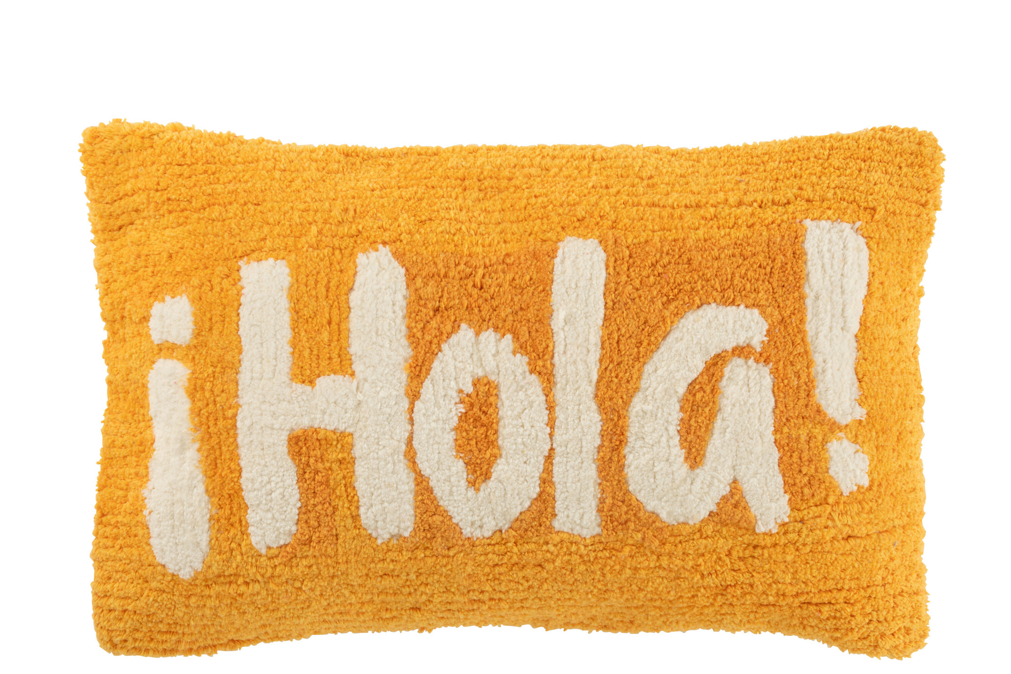 J-LINE KUSSEN HOLA MET KNOOPJES KATOEN ORANJE/WIT