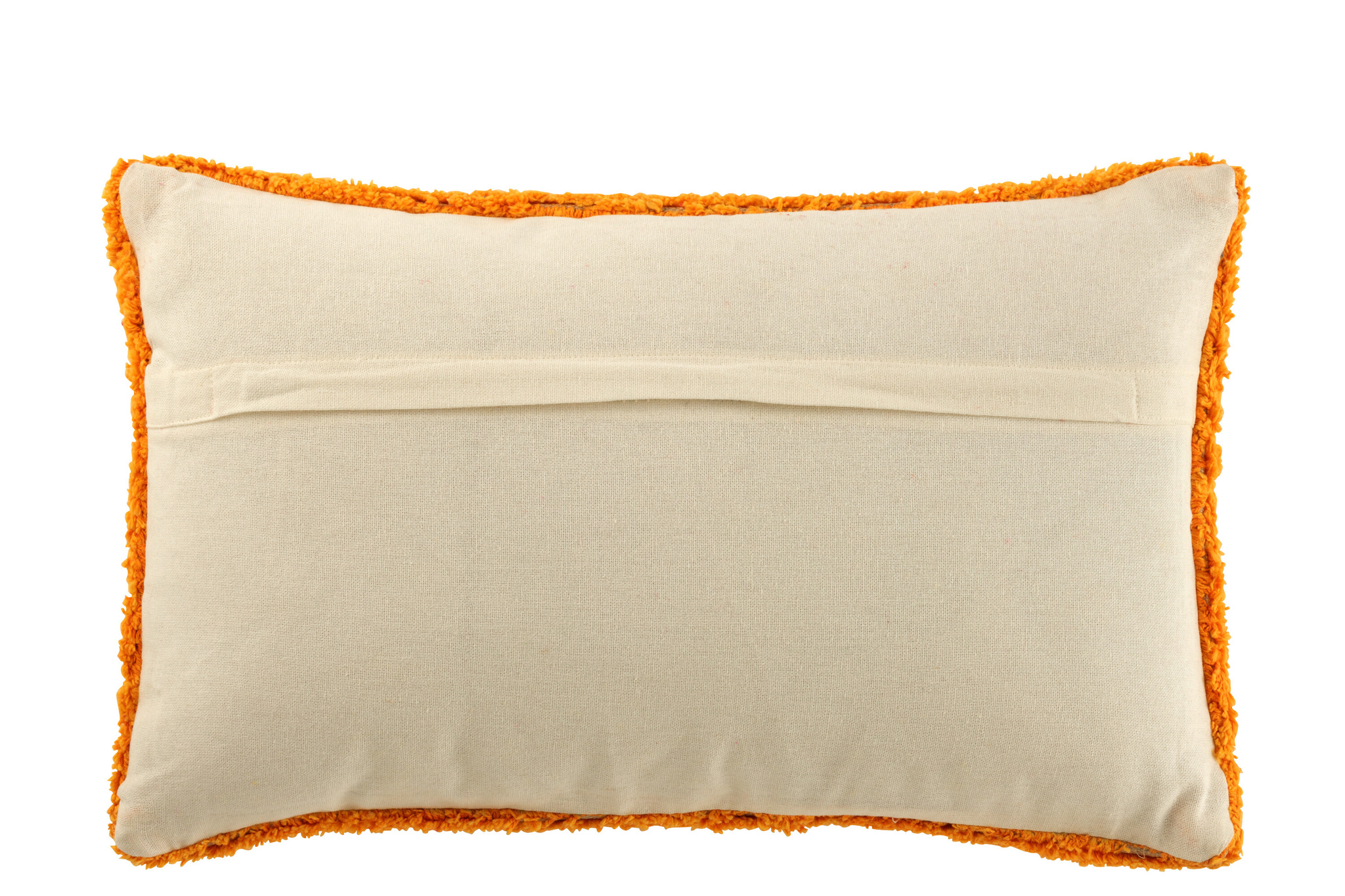 J-LINE KUSSEN HOLA MET KNOOPJES KATOEN ORANJE/WIT