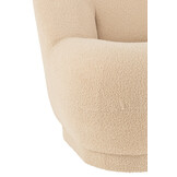 J-LINE KRUK TEDDYFLUWEEL WIT WARM BEIGE