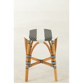 J-LINE KLEINE ROTAN KRUK ZWART/WIT