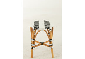 J-LINE KLEINE ROTAN KRUK ZWART/WIT