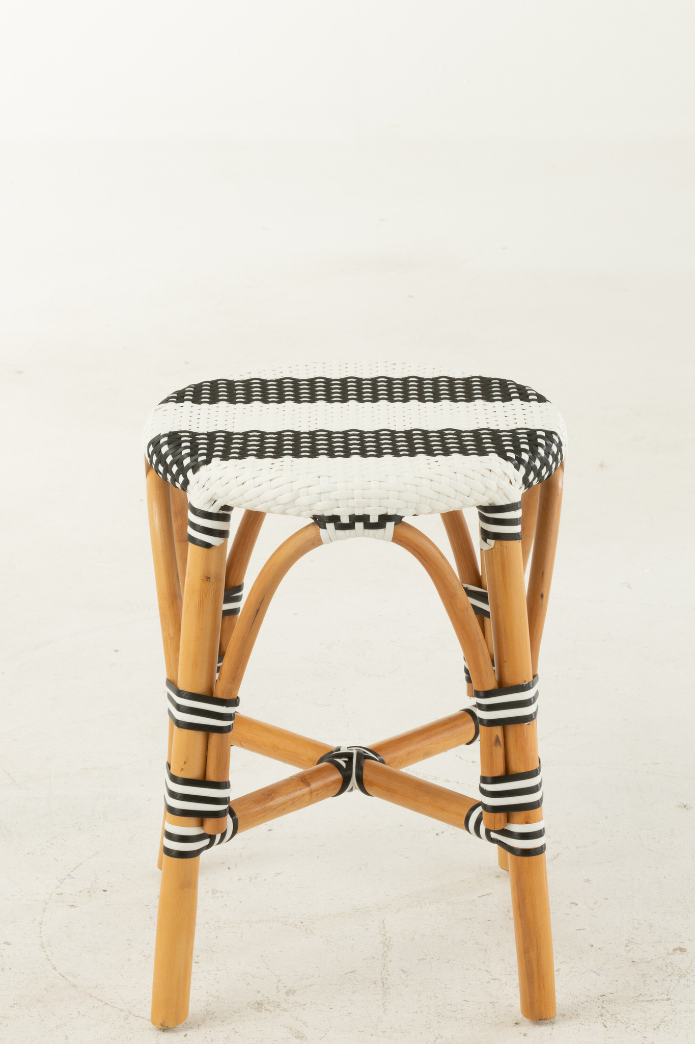 J-LINE KLEINE ROTAN KRUK ZWART/WIT