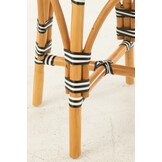 J-LINE KLEINE ROTAN KRUK ZWART/WIT