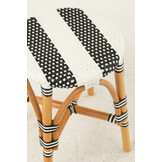 J-LINE KLEINE ROTAN KRUK ZWART/WIT