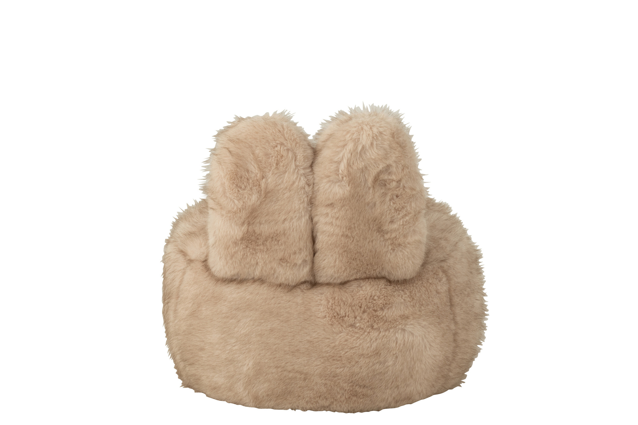 J-LINE KRUK VAN HOUT MET BONT EN KONIJNENOREN TAUPE