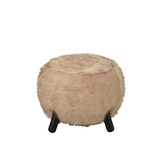 J-LINE BONTPOEF MET HOUTEN POTEN TAUPE