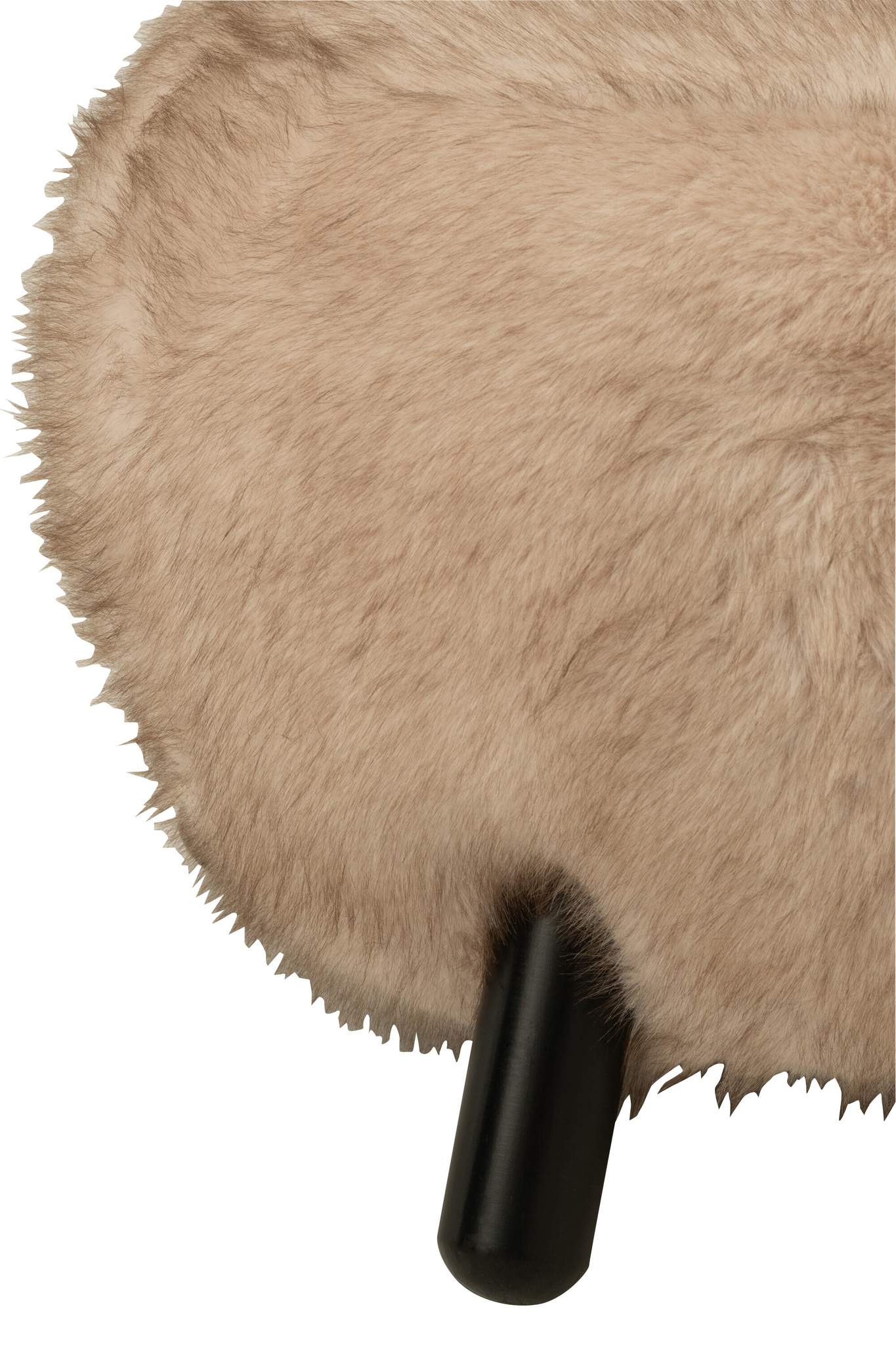 J-LINE BONTPOEF MET HOUTEN POTEN TAUPE